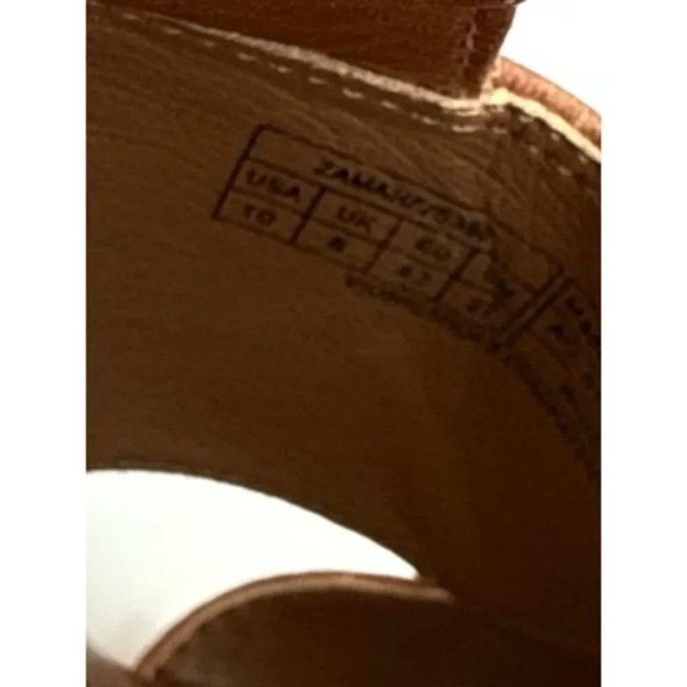 Vionic Womens Open-Toe Brown Leather Slingback Wedge Sandals Size 8M Espadrille
